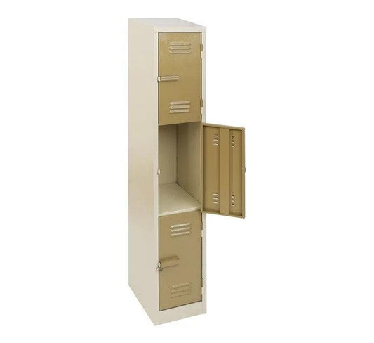 <img src="locker-image.jpg" alt="Three Compartment Steel Locker - A durable and secure storage solution with three compartments, ideal for organizing personal belongings in schools, gyms, offices, or other facilities.">