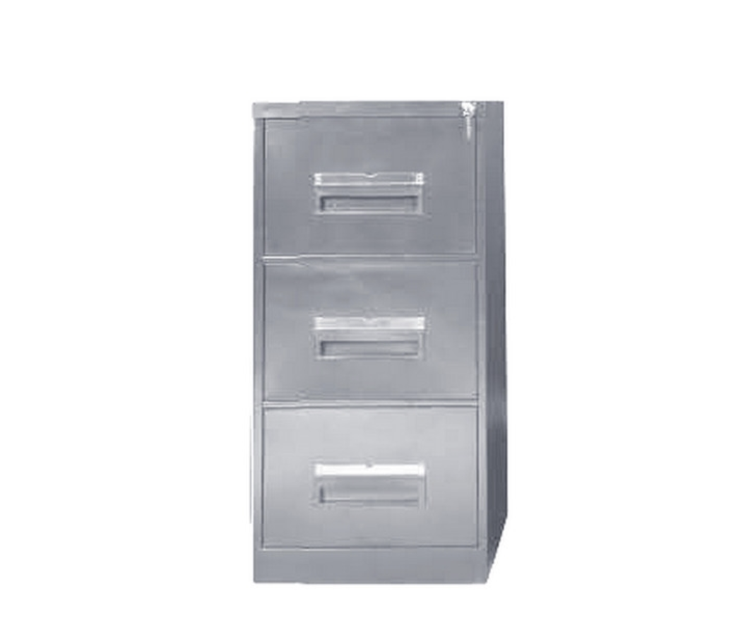 3 Drawer Steel Filing Cabinet Grey