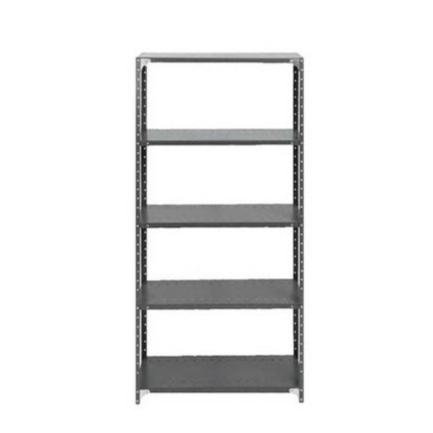 "Steel 5-Shelf Storage Unit in Hammertone Grey, measuring 1910H x 914W x 305D mm, ideal for shops and businesses. Delivered flat-packed for easy assembly, featuring a sturdy design for reliable support and efficient storage."
