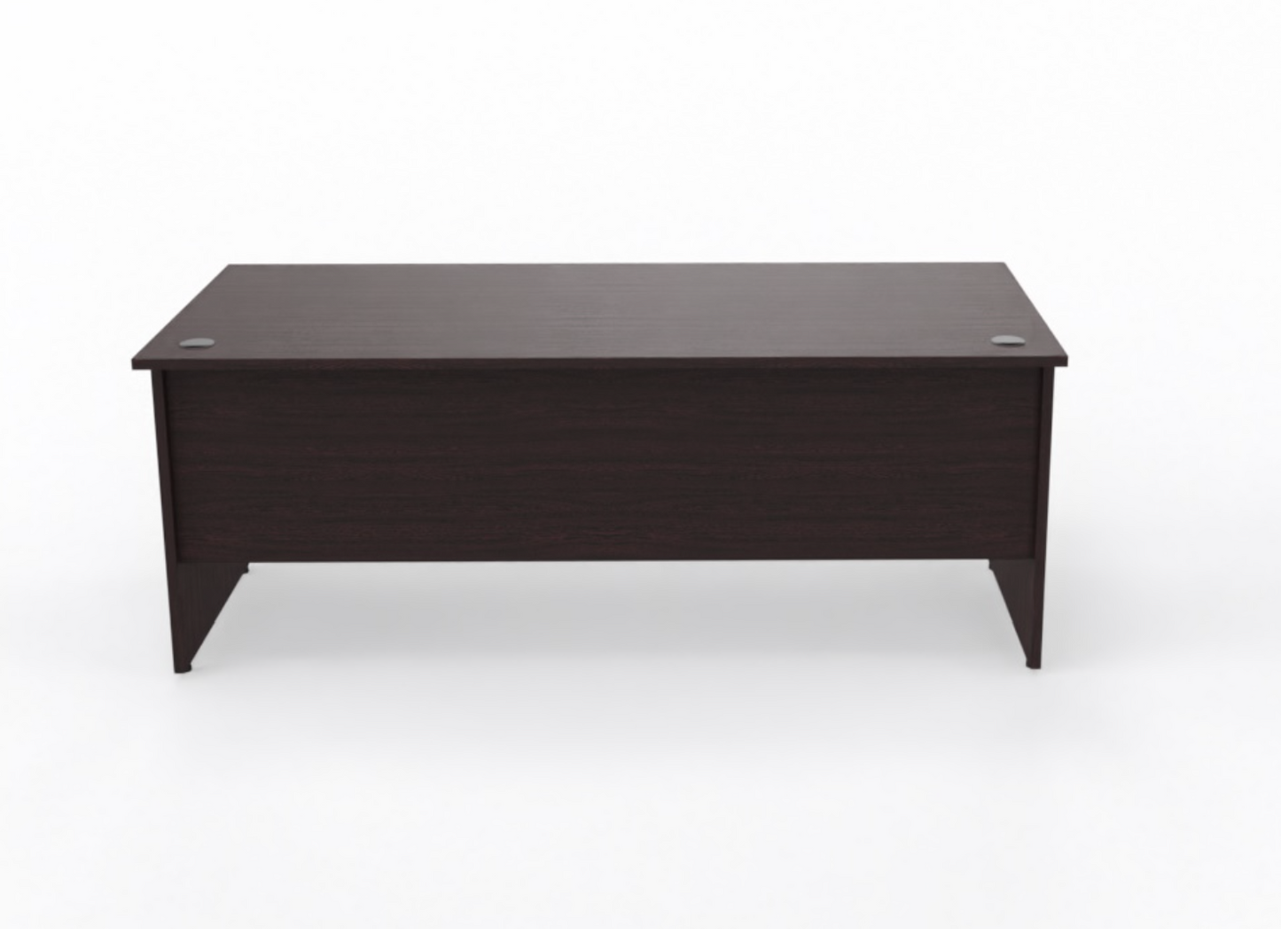 Discovery Lite Panel Desk in burgundy mahogany finish, featuring a spacious 1500x750x722 design, crafted from durable panel wood for professional office use.