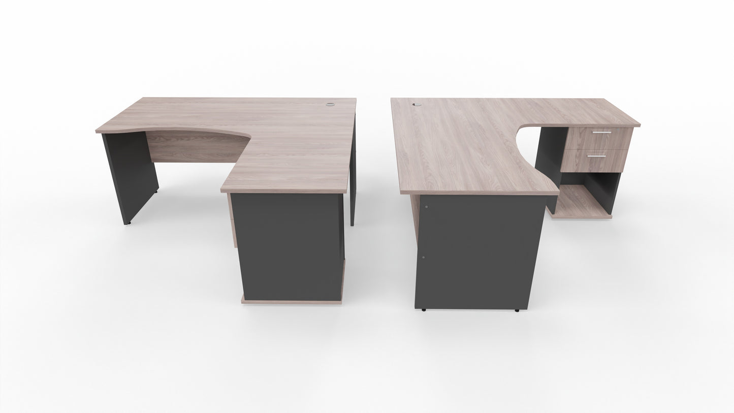 Discovery Lite Cluster Desk Mondego Elm Storm Grey