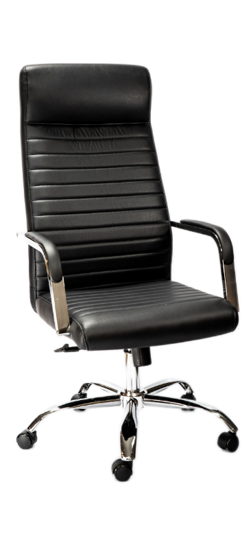 "Experience the Elegance High Back Office Chair—a stylish and affordable PU Leather Swivel and Tilt Chair. Faux leather upholstery adds sophistication, while swivel and tilt capabilities provide comfort and versatility. Elevate your workspace with this perfect blend of style and practicality."
