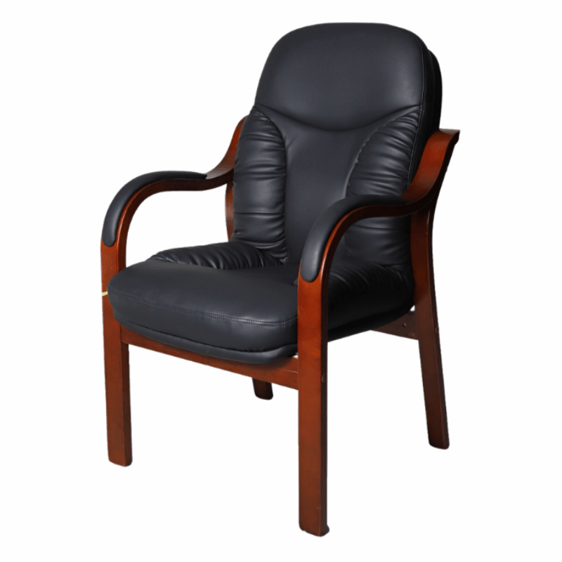ElegancePlus High Back Visitors' Chair—a blend of sophistication and comfort. These chairs are meticulously designed to elevate your office's aesthetic, featuring faux leather upholstery that radiates elegance and professionalism.