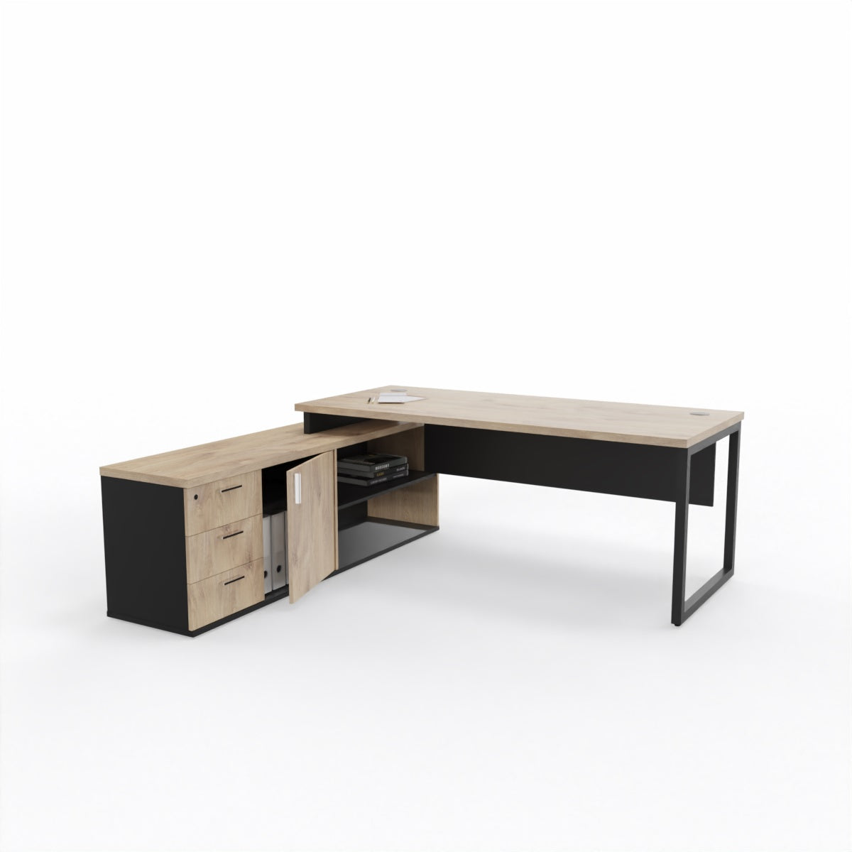 Titan Executive Desk Barrel Oak