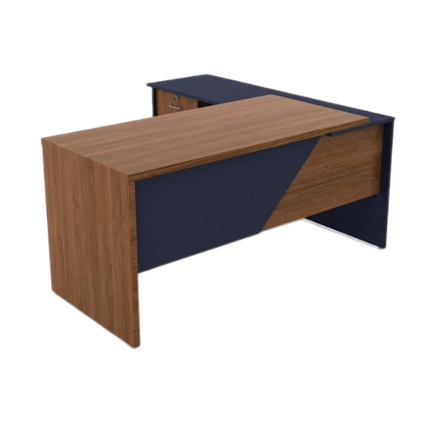 <img src="desk-set-image.jpg" alt="Executive Elegance Melamine Desk Set - A sophisticated and functional desk set that includes a spacious executive desk, coordinating credenza with ample storage, and a practical mobile pedestal. Elevate your workspace with this premium set, designed for style and productivity.">