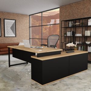 Titan Executive Desk Barrel Oak