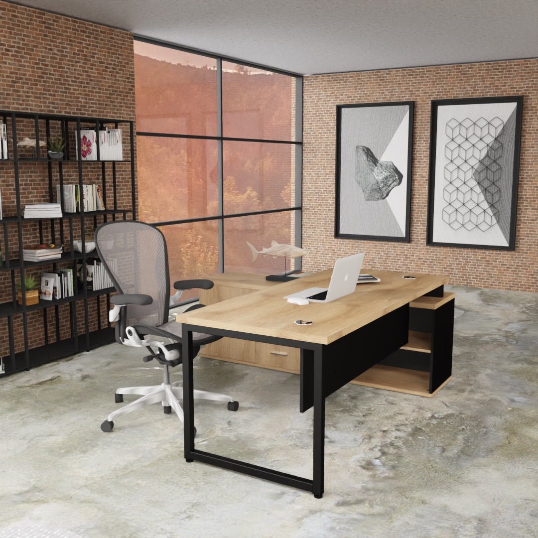 Titan Executive Desk Barrel Oak