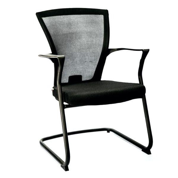 "Saturn Visitors’ Chair: Welcome your guests with comfort and style. Breathable mesh backrest for optimal airflow and support. Contemporary design that makes a lasting impression. Durable construction for reliability in high-traffic areas."