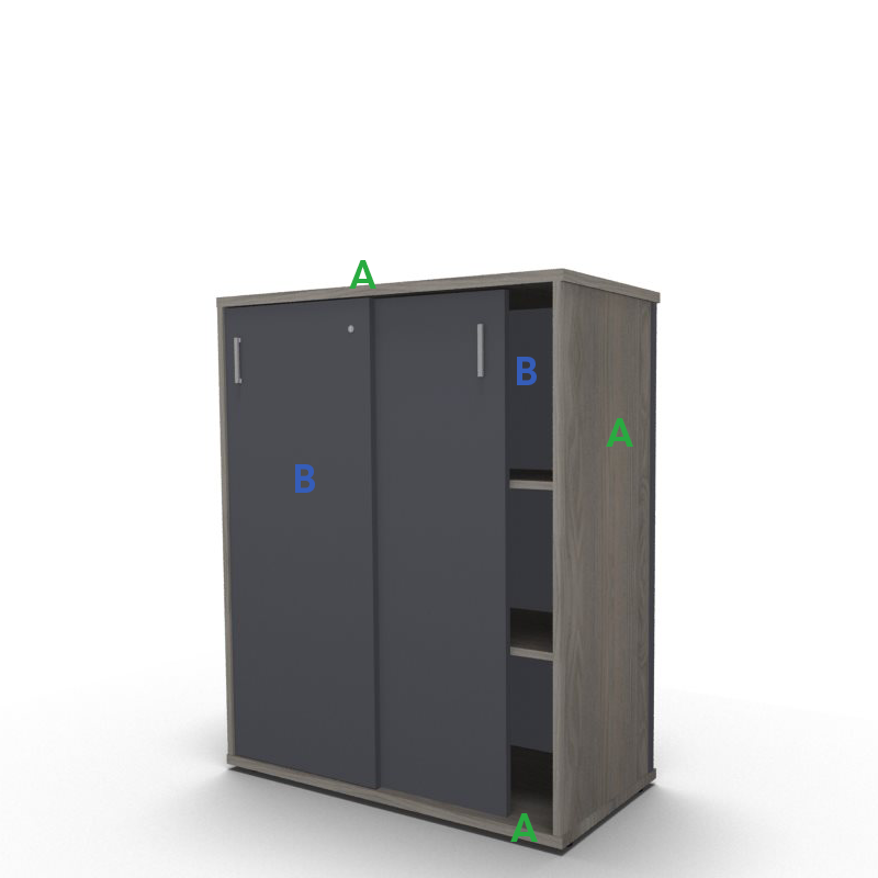 Sliding Door Storage Cabinet Tall