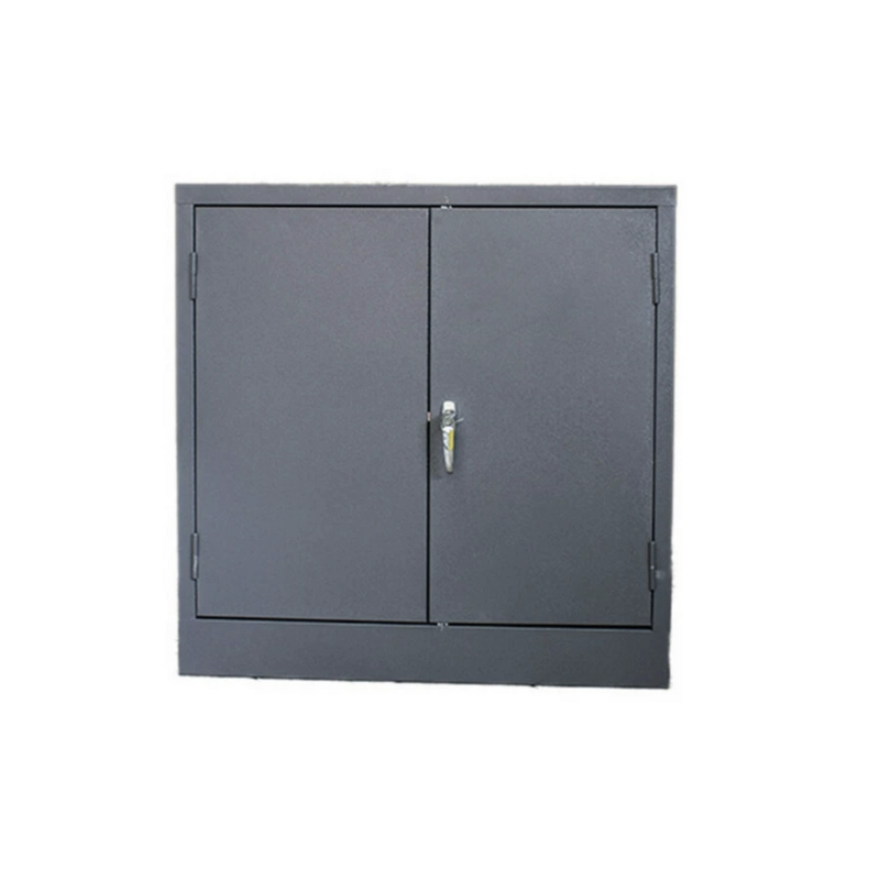 Steel Stationery Cupboard (2-Tier) Grey