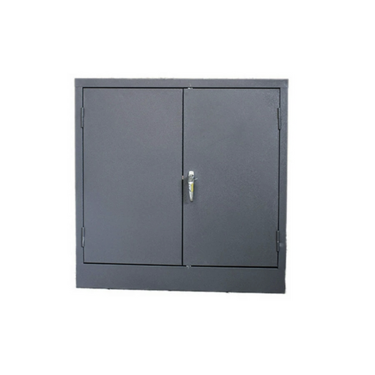 Steel Stationery Cupboard (2-Tier) Grey
