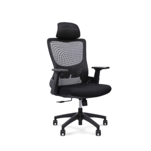 Mesh back, swivel, and tilt office chair