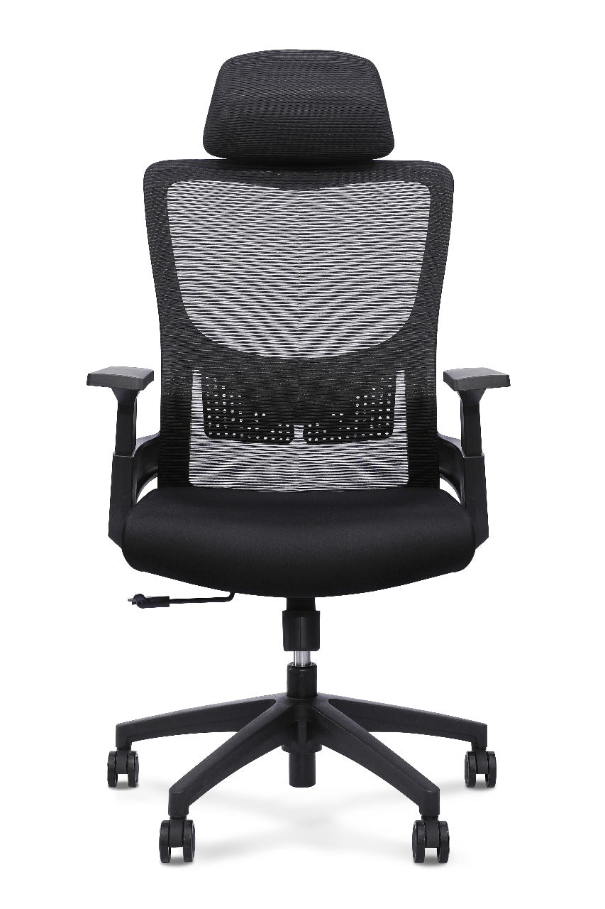 Mesh back, swivel, and tilt office chair