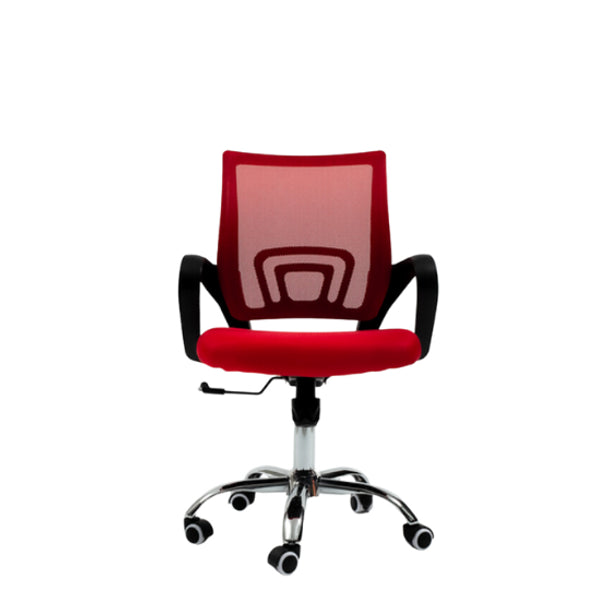 Eco Mesh Back Office Chair - Comfort meets functionality. Mid mesh back, swivel/tilt, adjustable height. Specs: Weight 12.00 KGS, Width 57.00 cm, Height 103.00 cm, Depth 58.00 cm, Capacity Max 90kg. What's in the box: 1 x Unassembled Eco Mesh Back Office Chair, 1 x Hardware Packet, 1 x Instruction Manual. Upgrade your office for R295 (Assembled) or R99 (Unassembled) delivery fee