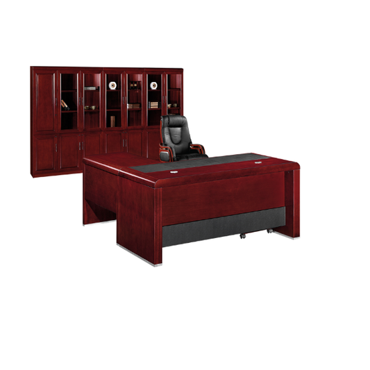Athena Mahogany Veneer Office Desk 1.8M