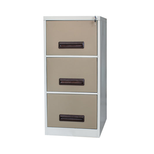 Steel 3 Drawer Filing Cabinet in Hammertone Grey or Ivory Karoo- Durable and Stylish Office Storage Solution