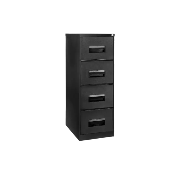 4 Drawer Steel Filing Cabinet - Black