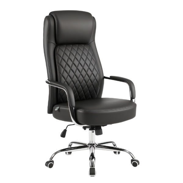 Monaco Black PU Leather High Back Office Chair