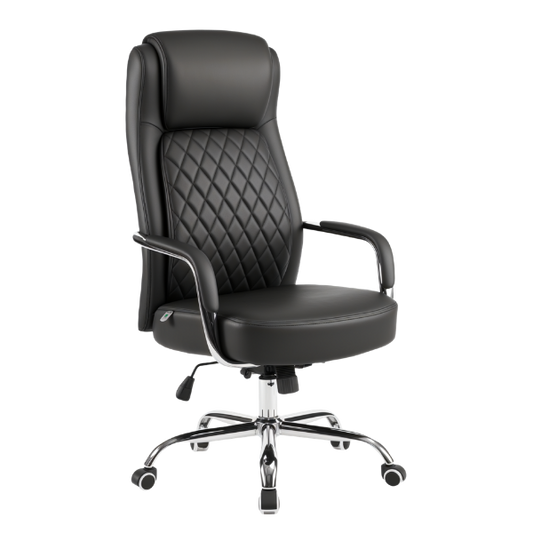 Monaco Black PU Leather High Back Office Chair