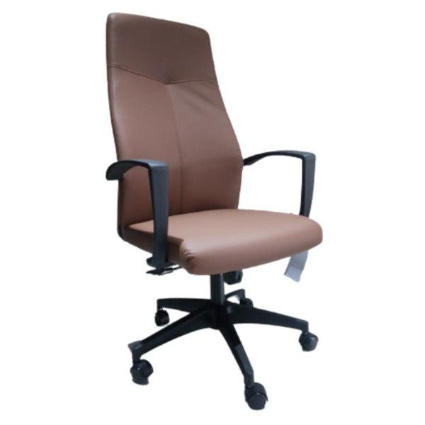 "Elevate your workspace with our PU Leather Swivel and Tilt Chair – a perfect blend of style and affordability. Faux leather upholstery delivers a sleek look, while swivel and tilt features ensure comfort and versatility. Ideal for a chic and practical office setup."