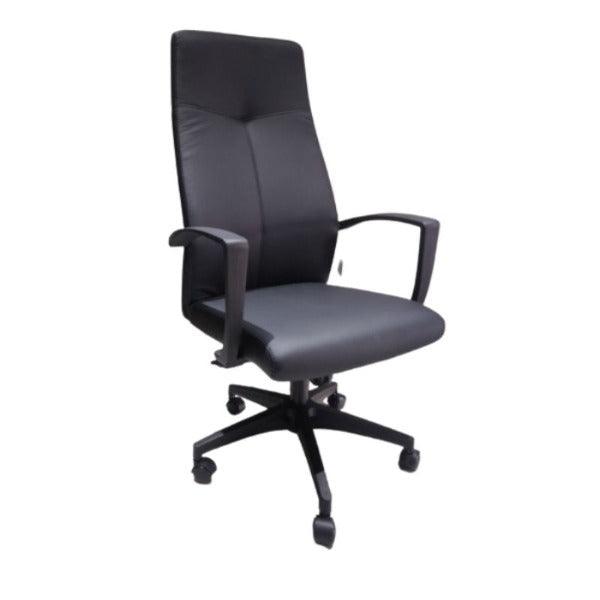 "Elevate your workspace with our PU Leather Swivel and Tilt Chair – a perfect blend of style and affordability. Faux leather upholstery delivers a sleek look, while swivel and tilt features ensure comfort and versatility. Ideal for a chic and practical office setup."