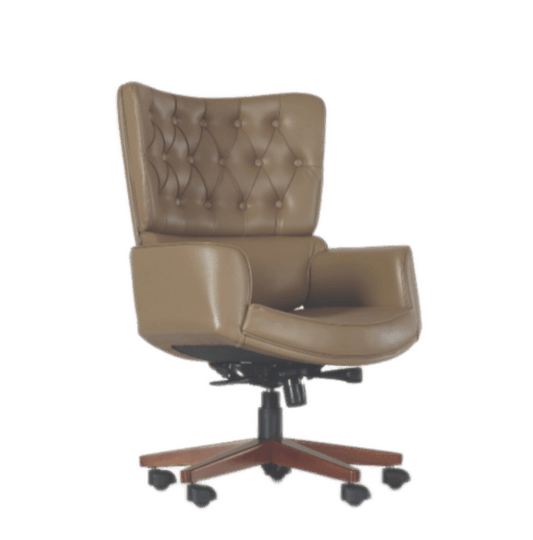 "Elkapitone Office Chair: Elevate your workspace with luxury and comfort. Premium PU Leather, diamond-back stitching, and a tilt and swivel base for a sophisticated design. The perfect choice for a stylish and productive office environment."