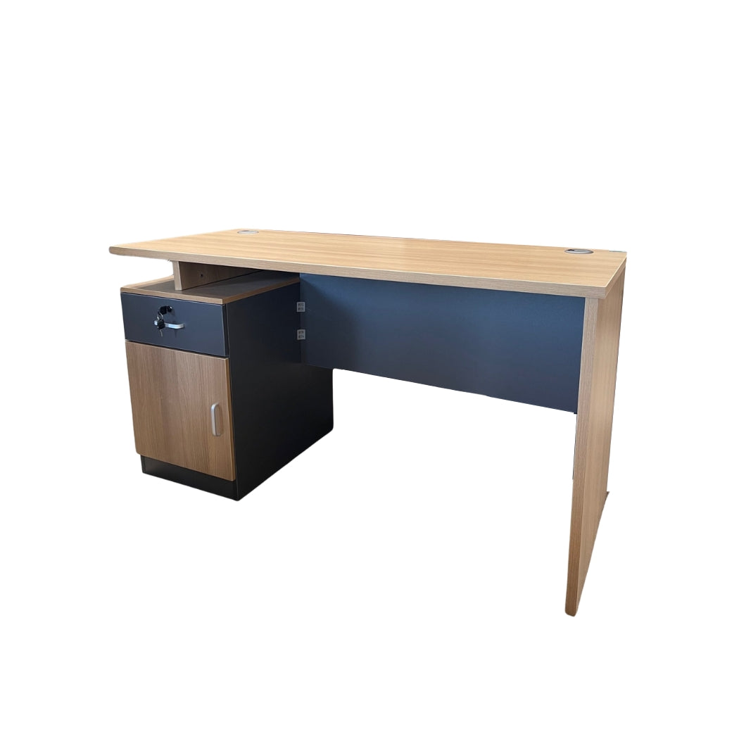 M315 Office Desk Grey/Oak