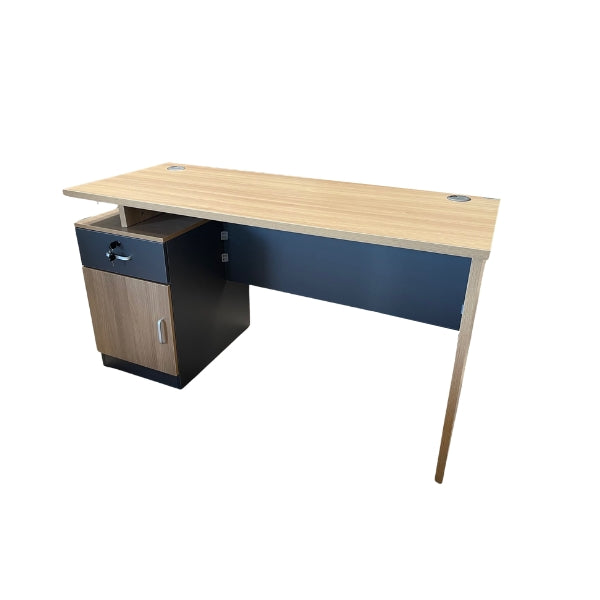 M315 Office Desk Grey/Oak