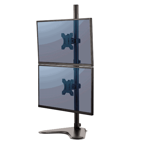 Professional Series Free Stand Dual Stacking Monitor Arm - Modern Office