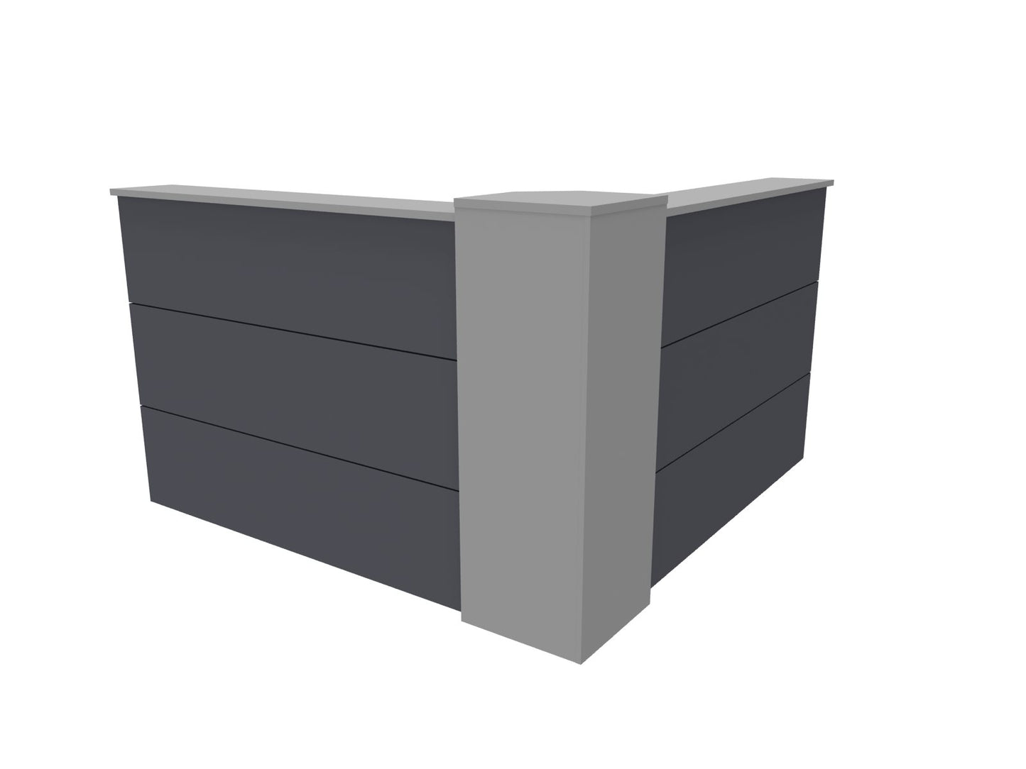 Salon L-Shaped Reception 1.6m With Storage