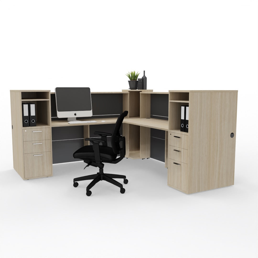 Salon L-Shaped Reception 1.6m With Storage