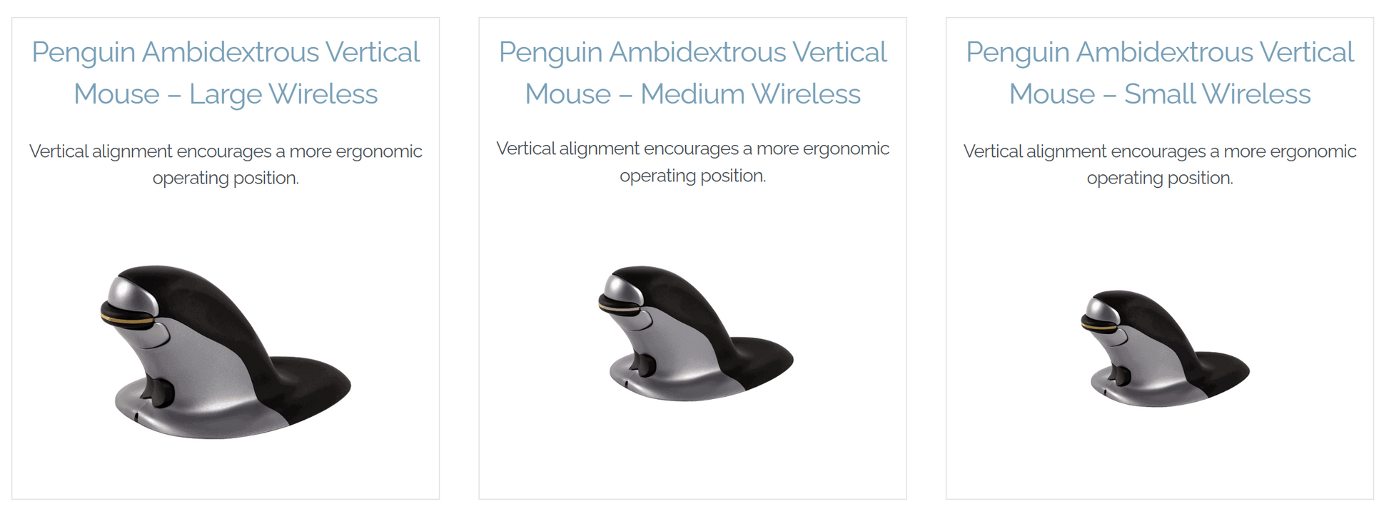 Penguin® Ambidextrous Vertical Mouse - Modern Office