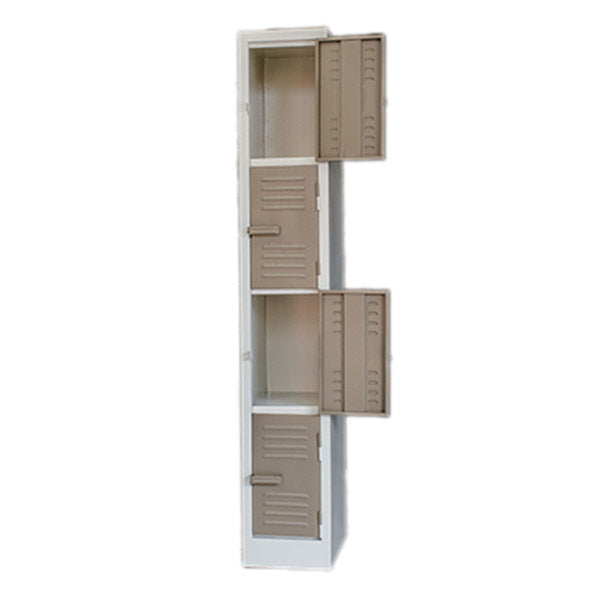 Alt Text: "Steel 4 Compartment Locker - Secure Storage Solution for Businesses, Mines, and Schools"