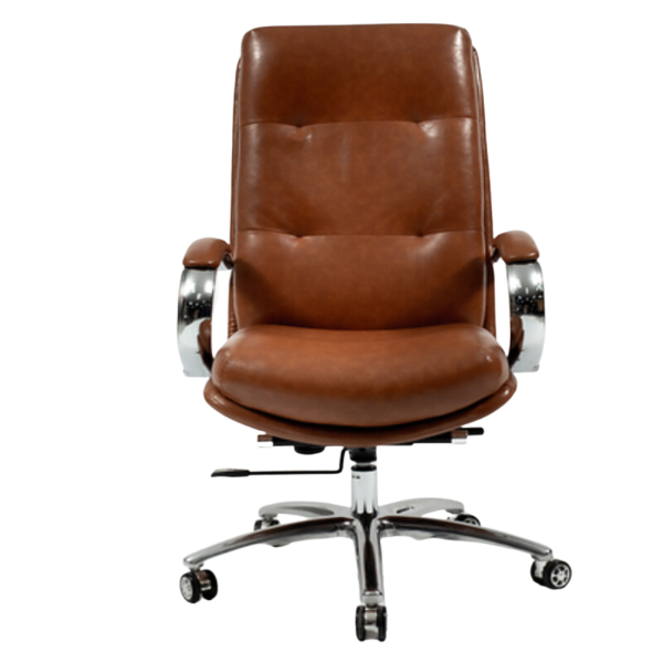 "Experience executive opulence with the PU Leather Swivel and Tilt Chair. Crafted for style and luxury, this faux leather upholstered chair brings sophistication to your office. Enjoy comfort and versatility with its swivel and tilt capabilities, making it the practical choice for your workspace."