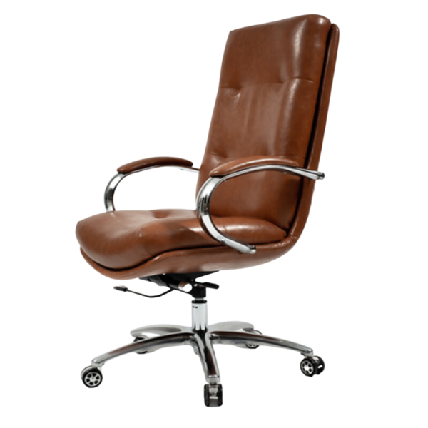 "Experience executive opulence with the PU Leather Swivel and Tilt Chair. Crafted for style and luxury, this faux leather upholstered chair brings sophistication to your office. Enjoy comfort and versatility with its swivel and tilt capabilities, making it the practical choice for your workspace."