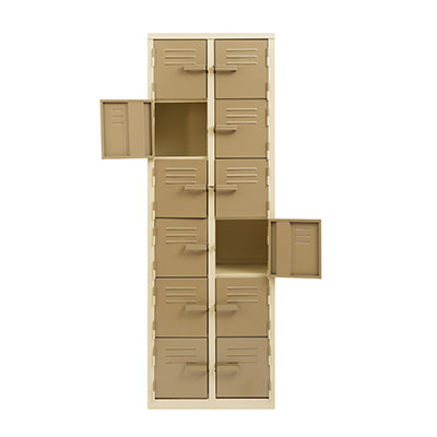 12 Compartment Steel Locker Ivory Karoo