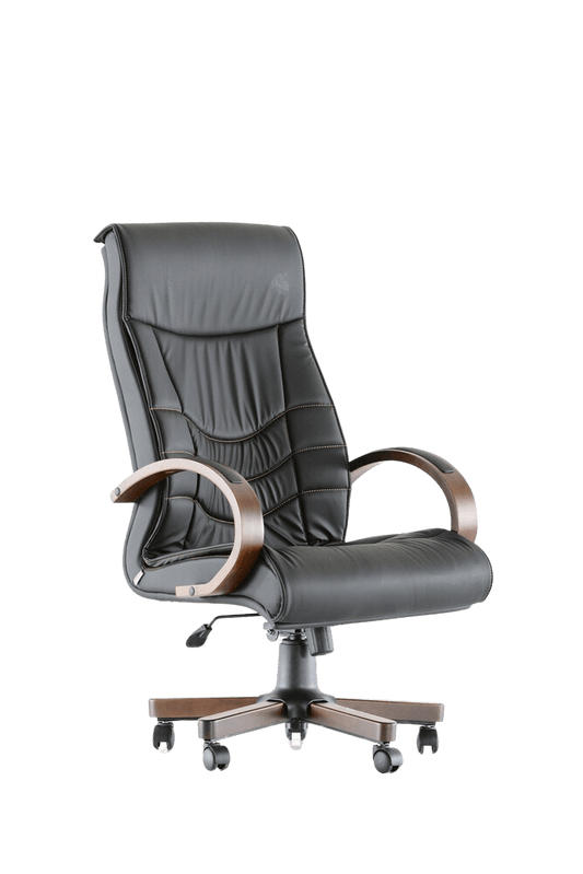 "StyleSync PU Leather Office Chair: Achieve affordable elegance with sleek faux leather upholstery. Swivel and tilt capabilities for personalized comfort. Upgrade your office with this stylish and practical choice for your workspace."